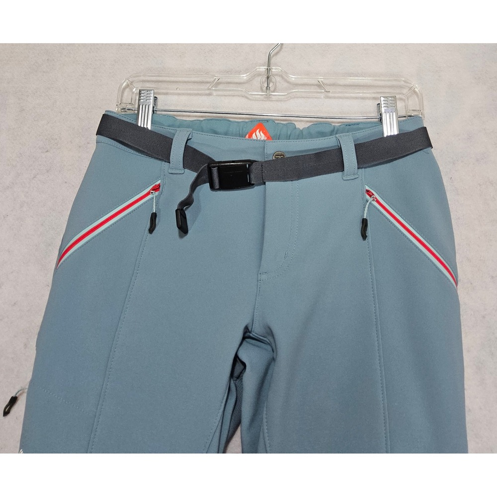 Columbia Snow Ski Pants Womens 4 Small Titanium Omni-Heat Bootcut Blue Technical - Picture 3 of 11